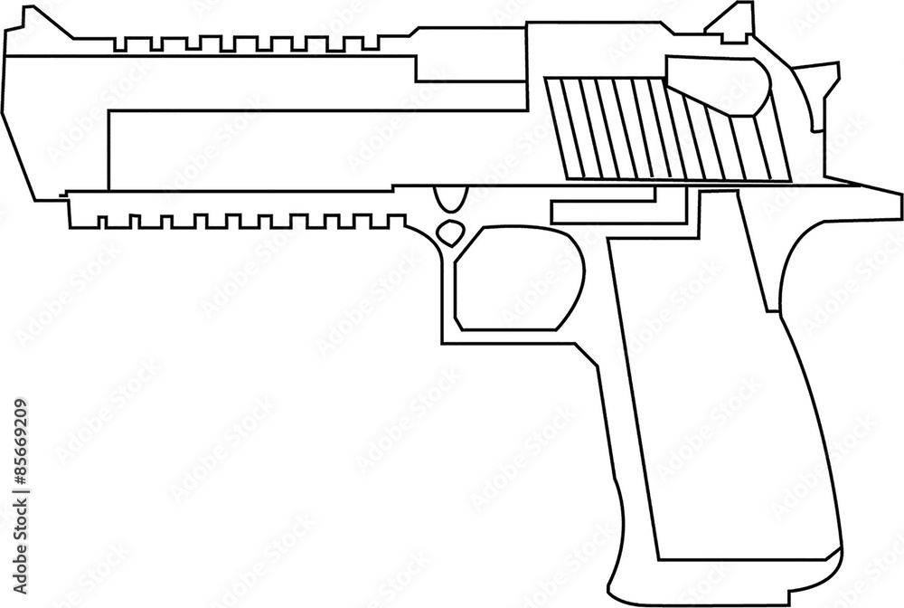 Picture Black And White Download Drawing At Getdrawings - Desert Eagle 3d  Png Transparent PNG - 579x427 - Free Download on NicePNG