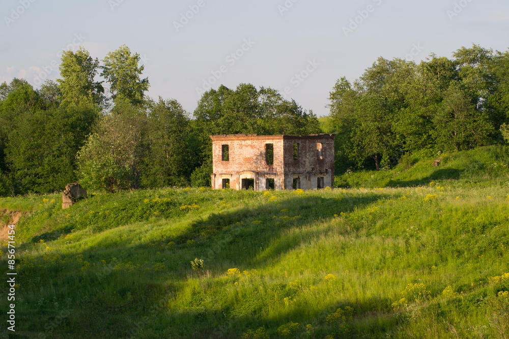 destroyed building