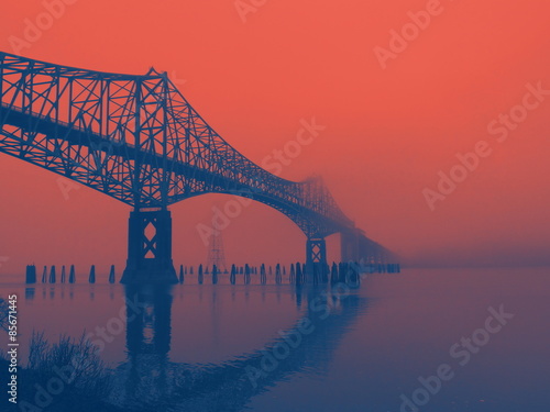 Photography Red Dawn Bridge
