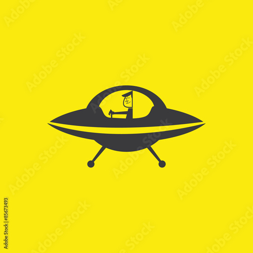 man on UFO
