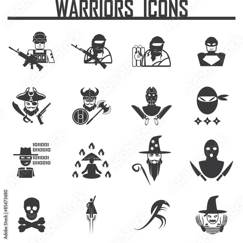 Ancient Warrior Character for Good Alliance Icon Symbol Sign