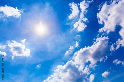 Blue sky and cloud.