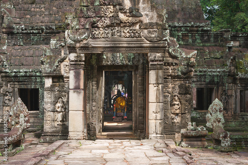 Stone murals and sculptures in Angkor wat  Cambodia