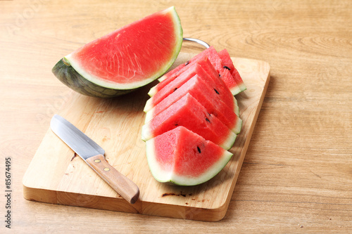 fresh watermelon on wooden background
