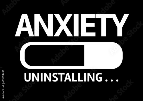 Fotografie Progress Bar Uninstalling with the text: Anxiety