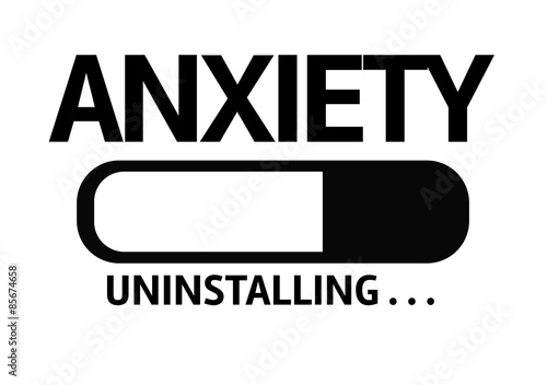 Progress Bar Uninstalling with the text: Anxiety