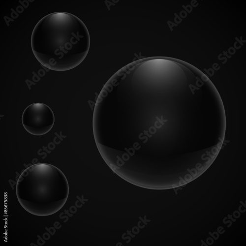Vector illustration of a transparent drop of water