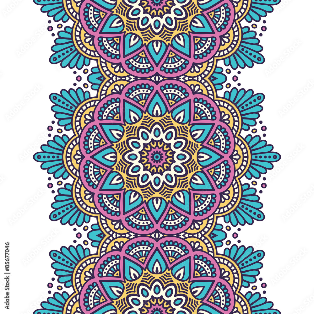 Ethnic floral seamless pattern Ethnic floral seamless pattern