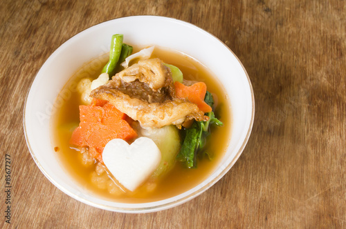 Hot and sour with fish, delicious thai traditional food.