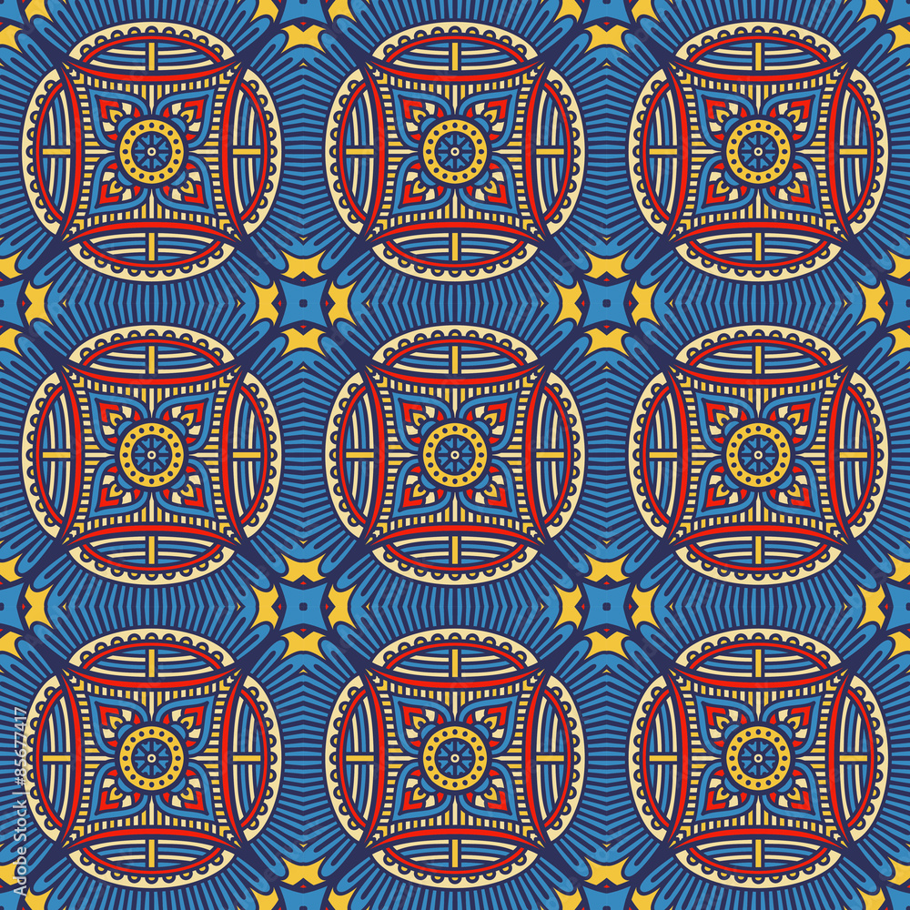 Ethnic floral seamless pattern Ethnic floral seamless pattern