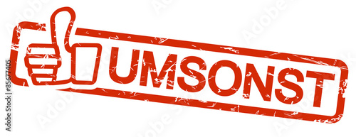 red stamp UMSONST