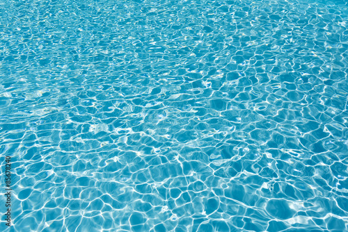 Blue water surface in swimming pool