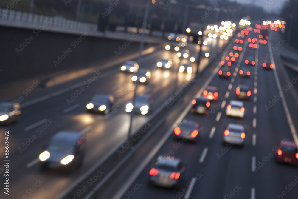 highway in evening highway in evening