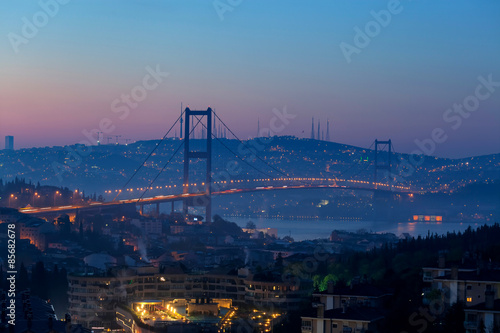 Bosphorus Bridge at night