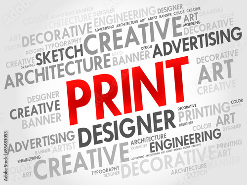 PRINT word cloud concept