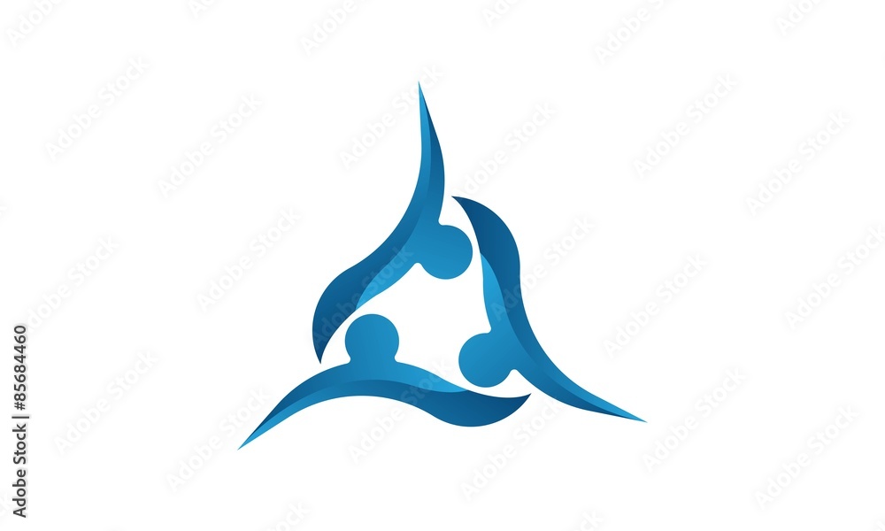 Naklejka premium Human Community Logo