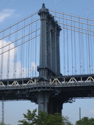 Blick vom Brooklyn Park auf die Manhattan Bridge, New York City, USA