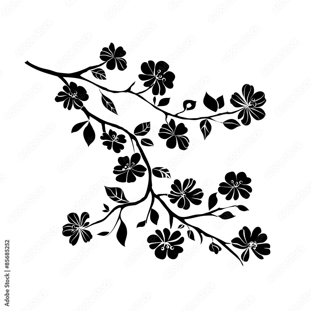 Fototapeta premium twig cherry blossoms