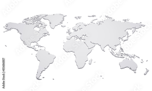Empty world map