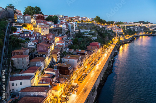 Porto in Portugal at night
