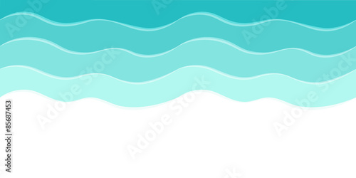 Vector sea background with abstract waves