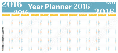 Year Planner 2016