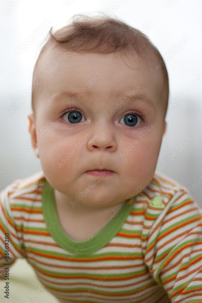 Portrait of a little boy with big eyes close up Portrait of a little boy with big eyes close up