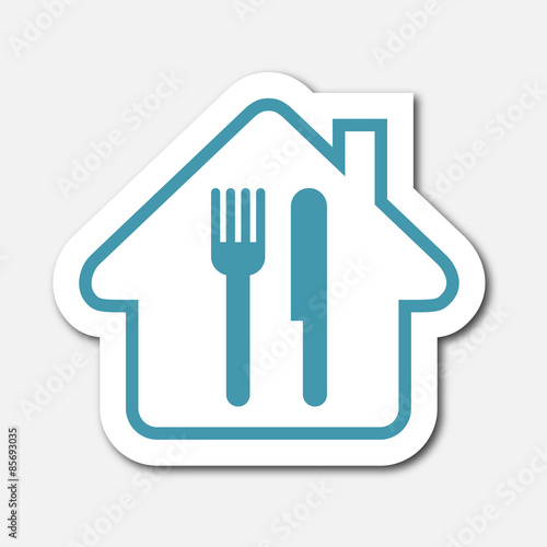 Logo maison et restaurant.