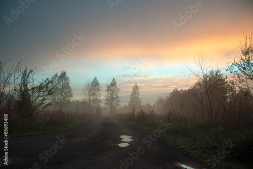 Beautiful misty evening