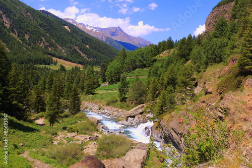 Fotografía Parco del Gran Paradiso summer view of valley