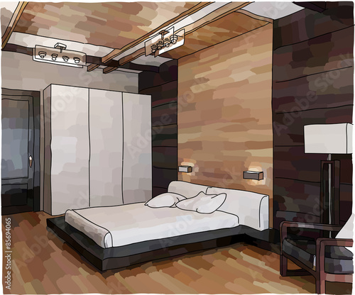 Luxury bedroom interior