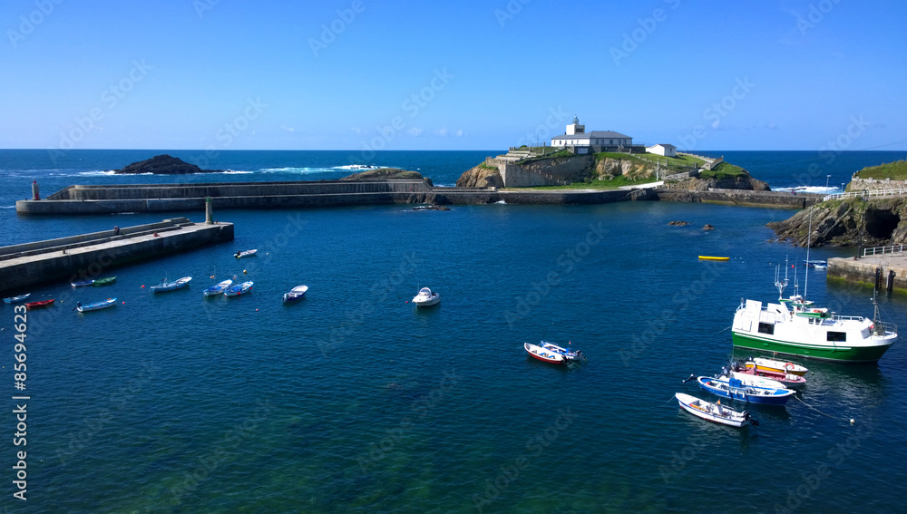 Seaport in Tapia de Casariego in Asturias, Spain