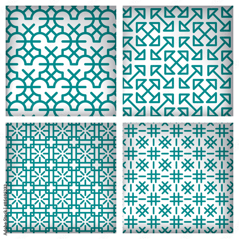 unique geometric pattern set. seamless vector unique geometric pattern set. seamless vector