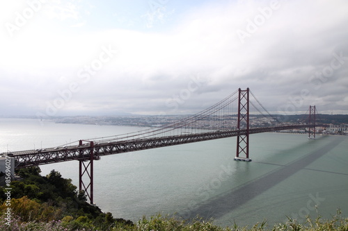 Lissabon Tejo Ponte 25 de Abril Panorama