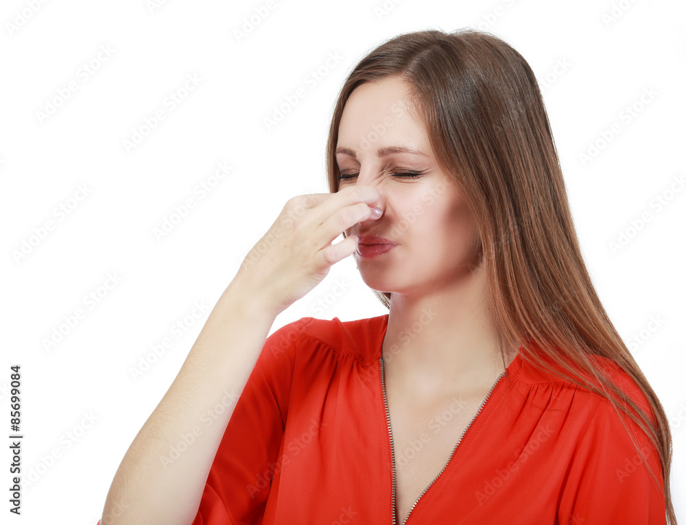 holding her nose holding her nose