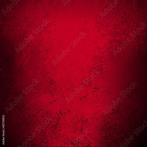 red background. Christmas background with black grunge textured borders