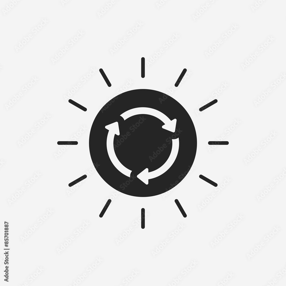 Environmental protection concept solar energy icon Environmental protection concept solar energy icon