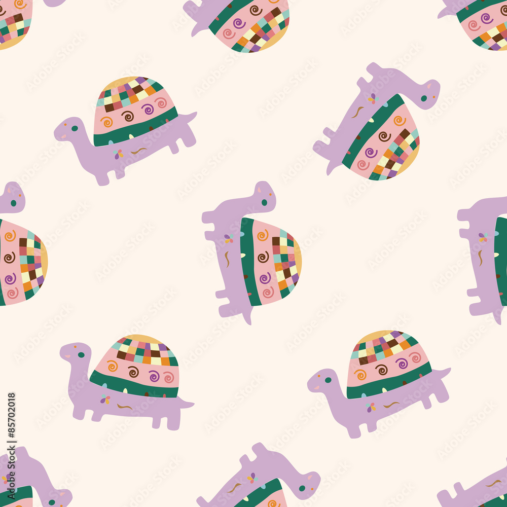 animal turtle cartoon , cartoon seamless pattern background