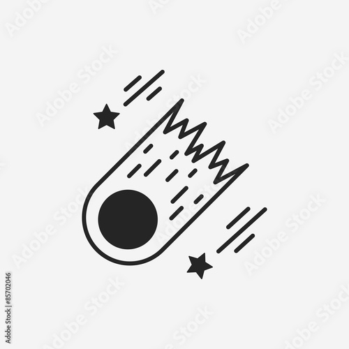Space meteoric stone icon