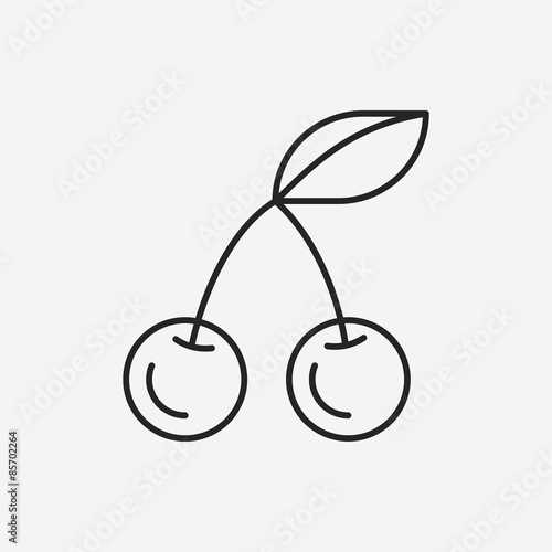 Wallpaper Mural fruits cherry line icon Torontodigital.ca