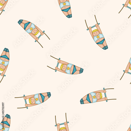 circus juggler , cartoon seamless pattern background