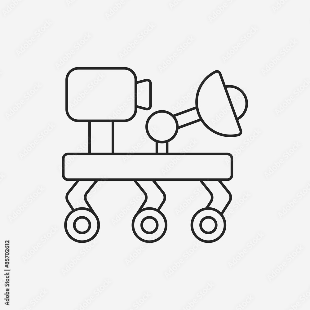 Space machine robot line icon Space machine robot line icon