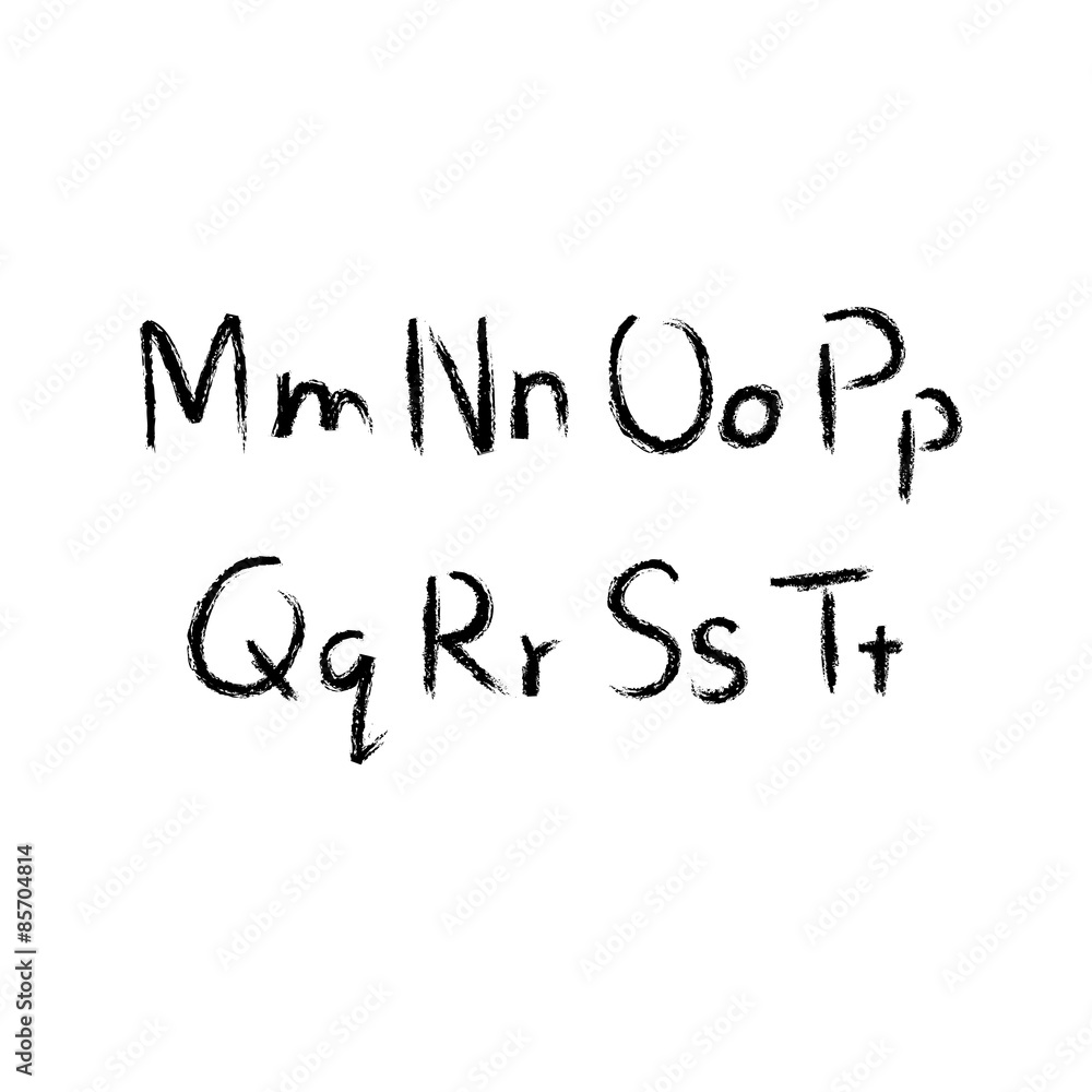 Letters of the alphabet written with brush
Letters of the alphabet written with brush