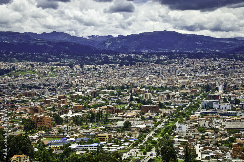 Partial view of Cuenca, Ecuador