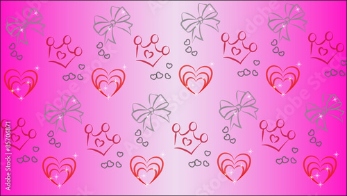 Children Pink beautiful Background Vector