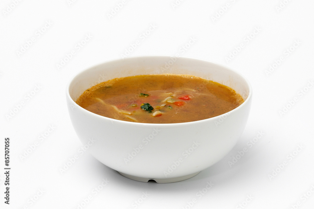 Soup in white cap Soup in white cap
