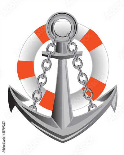 Anchor and life buoy
