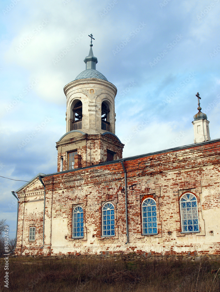 Naklejka premium Church of the Nativity of the Blessed Virgin. village Krasnopole