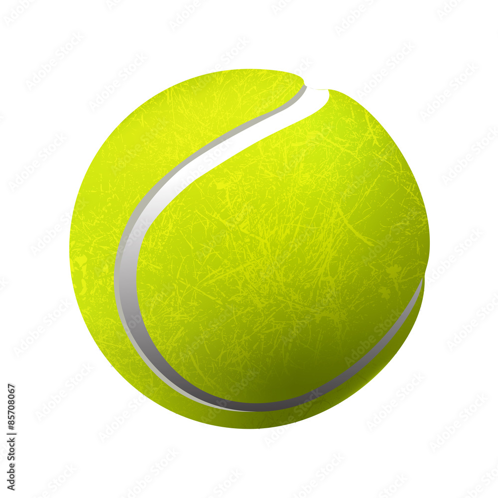Tennis Ball isolated on white background
All elements are in separate layers and grouped. 
