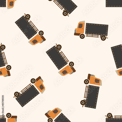truck , cartoon seamless pattern background